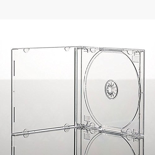 Vision Media® 10 x Premium Single CD Jewel Cases with Clear Tray Assembled -10.4mm Spine