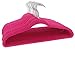 Juvale Hot Pink Velvet Hangers - No Slip Flocked Hangers - Ultra Thin Clothing Hangers for Pants, Blouses, Dresses - 50 Count