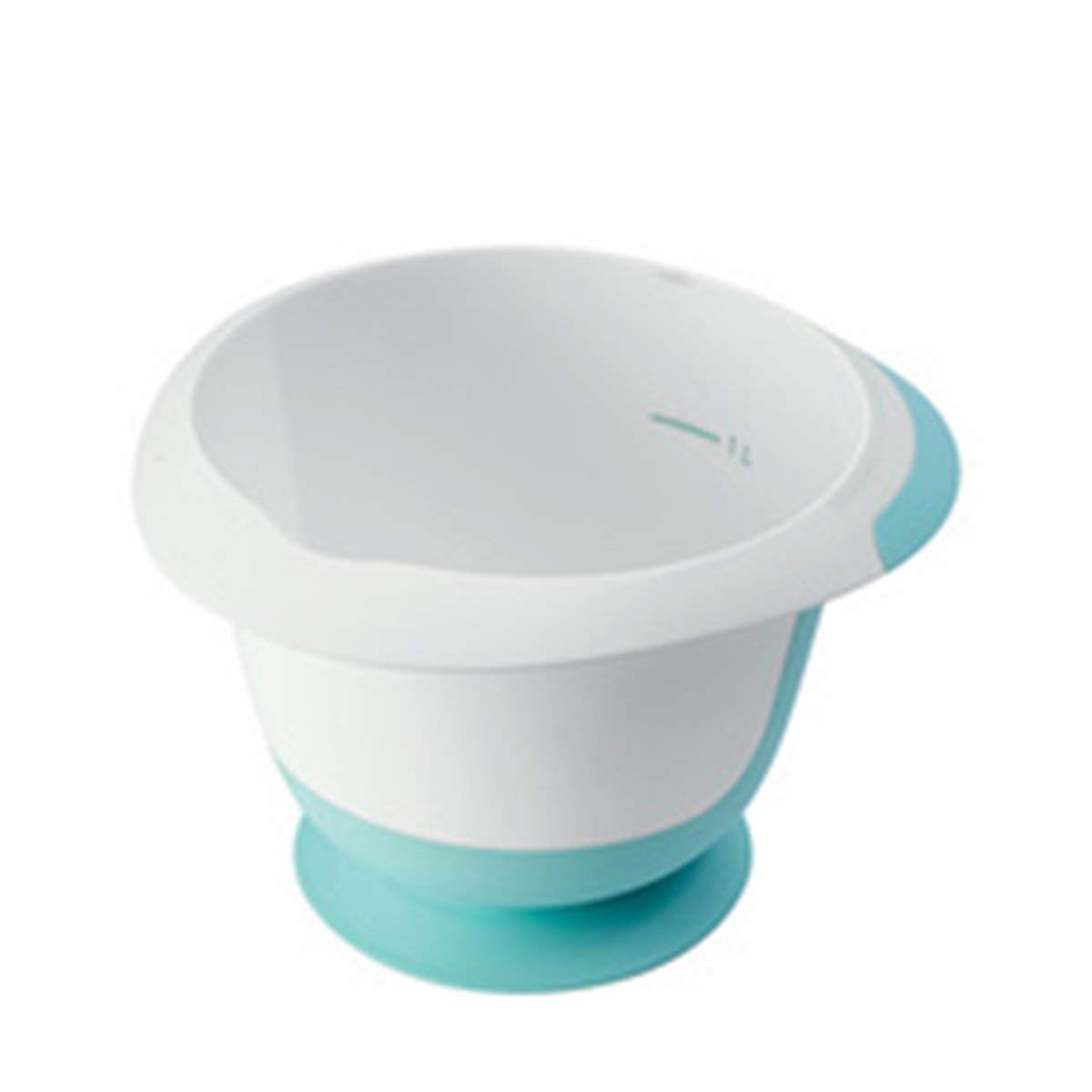 keeeper Mixing Bowl with Suction Cup and Non-Slip Surface, BPA-Free Plastic, 3.5 Litre, Mariella, Mint Green/White