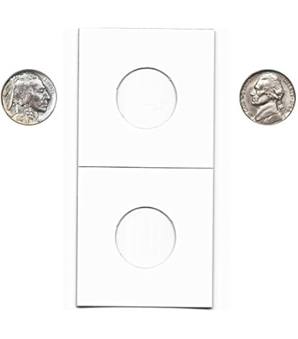 Guardhouse 2x2 Coin Holders 50 Pack - Large Dollar Staple Paper Holders For Coin Collection