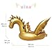 Geekper Inflatable Giant Golden Dragon Pool Floats, 104.3 x 49.2 x 78.8 inch Party Toys for Adults Kids, Outdoor Vacation Beach Loungers Lake Ride-ons River Raft