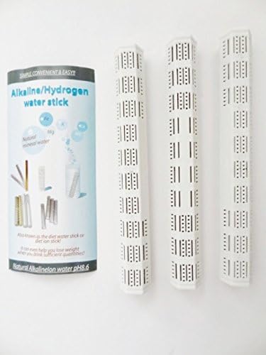 Alkaliine Water Stick Make Alkaline Water Anywhere. Plastic Rust Free Sticks. 3 Pack