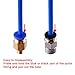 SIQUK 3 Pcs Teflon Tube PTFE Blue Tubing (1.5M) with 3 Pcs PC4-M6 Fittings and 3 Pcs PC4-M10 Fitting Connector for 3D Printer 1.75mm Filament