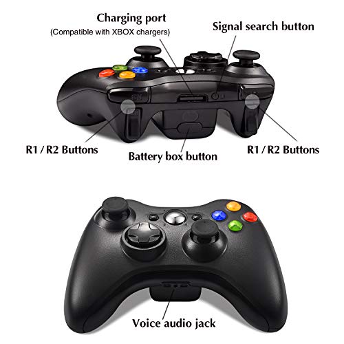 image for Wireless Controller for Xbox 360, W&O 2.4GHZ Game Controller Gamepad J