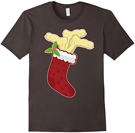 Mens Leg Bone Creepy Christmas Stocking Medium Asphalt