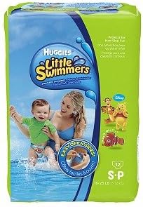 Huggies Little Swimmers Disposable Swim pants, Unisex, Small 12 ea pack of 3