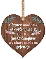 Manta Makes Chance made us Colleagues Fun and Laughter Novelty Wooden Hanging Heart Leaving Gift Plaque Work Friendship Sign