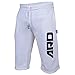 ARD CHAMPS Mens Cotton Fleece Shorts Jogging Casual Home Wear MMA Boxing Martial Art Jogger (S-XXL) (White, Large)