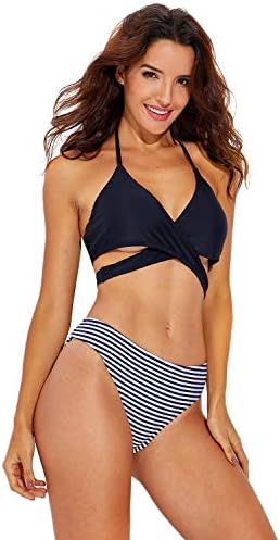Laiwodun Women Two Piece Swimsuits Bikini Set Bathing Suits