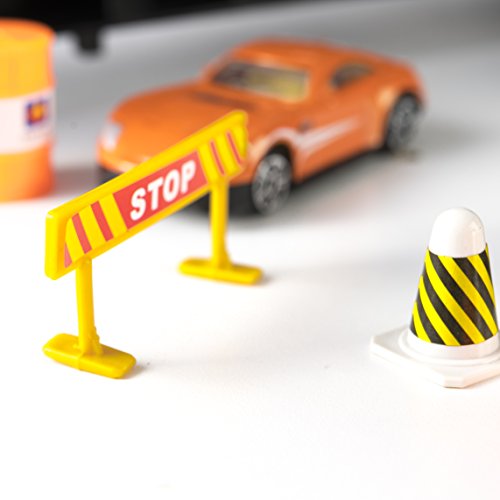 image for Prextex 21'' Car Carrier Toy Truck with 6 Toy Cars and Accessories - D