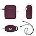 Case - Airspo Case for Silicone Case Cover Compatible with 1/2 Protective Skin with Fur Ball Keychain/Anti-Lost Strap/Ear Hooks (Burgundy)
