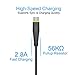 USB Type C Cable, USB C to USB A Charger TPE Fast Charging Cord Reversible Design for Samsung Galaxy S8 Plus, Google Pixel, LG V30 G5, Nintendo Switch, Motorola and More 2-Pack(4ft & 0.65ft, Black)