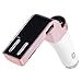 Safety Hammer, Gotd Bluetooth Car Kit Handsfree LCD FM Transmitter Radio Adapter MP3 Player Dual USB Charger SD Remote Safety Hammer (Rose Gold)
