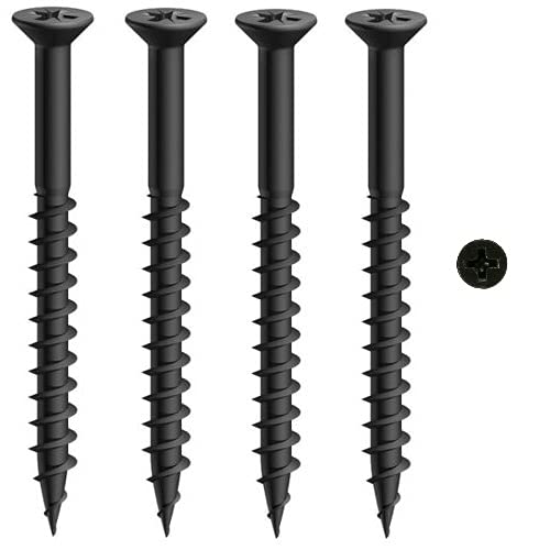 TERF® Carcass Screws 4.0 X 45mm Pozi Flat Double Countersunk Head Black Phosphate Finish Coarse Thread Screws For Use of Chipboard MDF Carcass Screw Size 4.0 X 45mm - Pack of 100