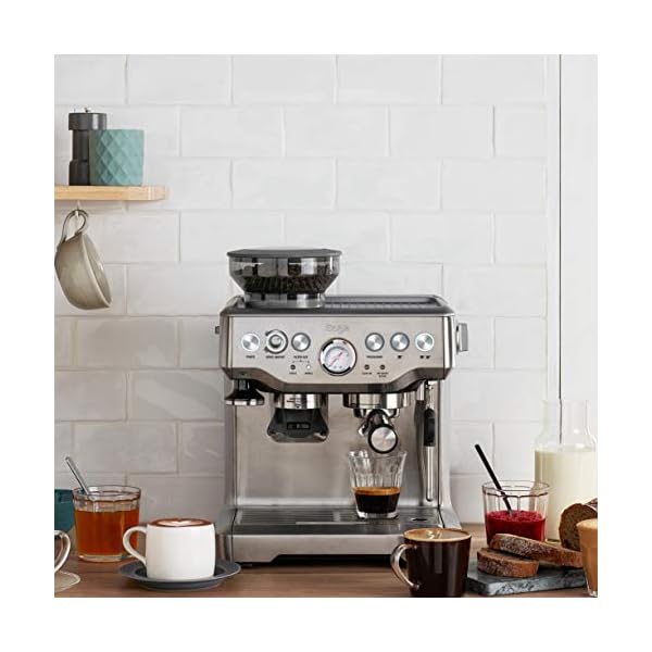 Sage Appliances the Barista Express Espressomaschine mit Milchaufschäumer, Siebträgermaschine, SES875BSS, Gebürsteter… – Bild 6