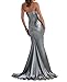 Yougao Women's Floor Length Strapless Evening Party Bridesmaid Dresses