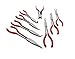 ABN 11in Plier 8-Piece Set - Long Reach Circle, Power Diagonal Cutting, S-Shape, Angled, and Straight Nose Pliers
