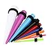 VCMART Coloured Ear Gauges Stretching Taper & Tunnel Plugs Kit 14G - 00G