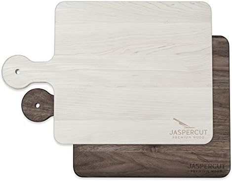 Jaspercut Organic Cutting Board With Handle, 100% Natural, 16x10 inch, Maple