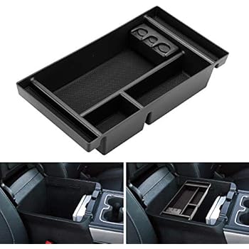 Center Console Organizer for 2019 Chevy Silverado 1500 / GMC Sierra 1500 Accessories ABS Tray Armrest Box Secondary Storage (Full Center Console Models Only)