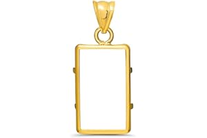 Roy Rose Jewelry Suisse Credit Bar Swiss Pamp Mounting Bezel Frame for 1, 5, 10, 20, Gram and 1/4, 1/2, and 1 oz ounce Sizes