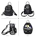 XB handbags Women's Fashion Backpack Faux Leather Shoulder Purse Travel Daypack -Black