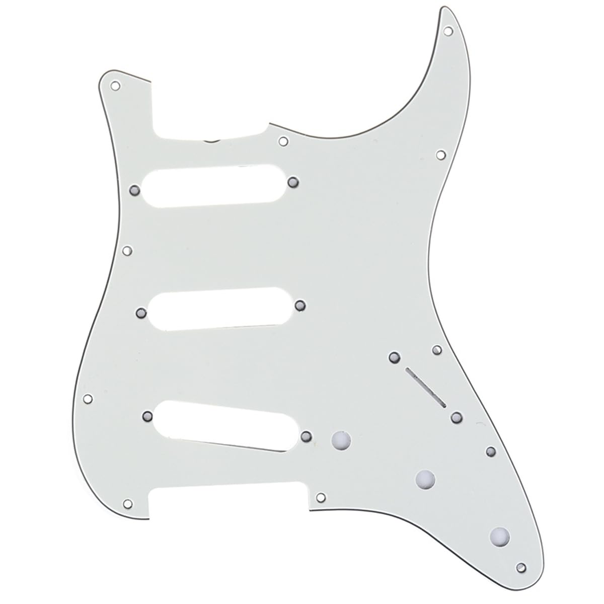 Musiclily Pro 11-Hole 62 Vintage SSS Strat Pickguard for American Stratocaster 62 Electric Guitar, 3Ply Parchment