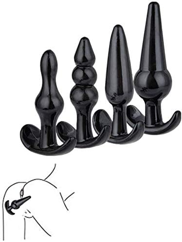 Faye Speedie Set of 4pcs Soft Silicone Trainer Kit for Beginners, Women, Men - Black B-ütt Ānal-Plúg