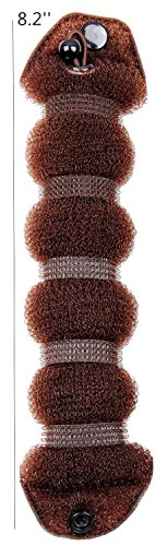 CLOTHOBEAUTY Hot Buns 2 Pcs Magic Hair bun styling Styler Twist ring former shaper, Chignon Bun maker Donut/Doughnut, Hair Curler Accessory, Hair beauty ballet bun maker tools (L-Brown)