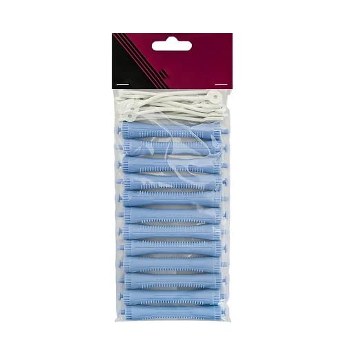 GLAMSA 12 perming rods – Curling hairdressing – DIY tool for hair styling – Hair curling with zero heat damage – Ideal for home or salon use – (Blue 11MM)