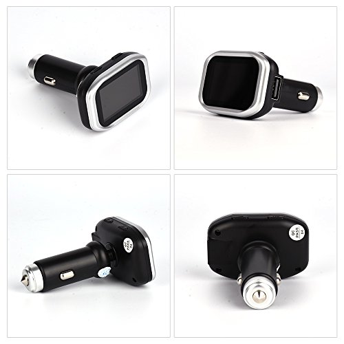 GZCRDZ TP720 Tire Pressure Monitoring System, Wireless TPMS with 4 External Sensors, Cigarette Lighter Plug LCD Display with Tire Pressure, Temperature Gauge and Battery Voltage (Black)