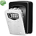 Key Lock Box, [Waterproof Version][Wall Mounted] Combination Key Safe Storage Zinc Alloy Lock Box with Slide Cover, 4 Digit Combination for Airbnb Home Garage School House Spare Keys [US Company]