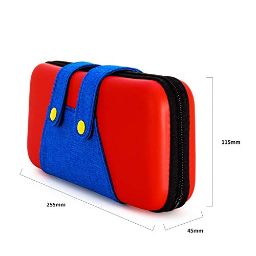 Jingdu Carrying Case Compatible with Nintendo Switch - Protective Hard Shell Portable Travel and Storage Carry Case Bag for Nintendo Switch Console & Accessories,Red - Thumbnail 2