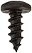 Small Parts 1008APPB Steel Sheet Metal Screw, Black Oxide Finish, Pan Head, Phillips Drive, Type A, #10-12 Thread Size, 1/2