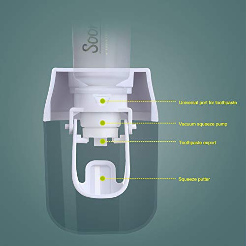 MOPMS Upgrade Toothpaste Dispenser Wall Mount for Bathroom Automatic Toothpaste Squeezer Hands