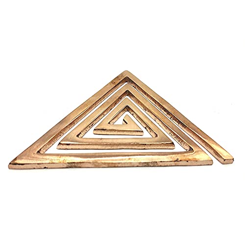 Lead Helix For South West Vastu Dosh Correction - Set Of 3, 4 Inch Squares, 794g