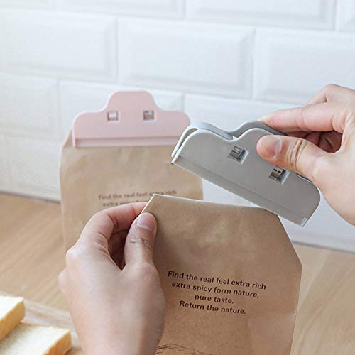 Xigeapg Kitchen Food Storage Bag Sealing Machine Household Clothespin Plastic Sealing Clip Snack Sealing Pocket Holder Pink - Thumbnail 7