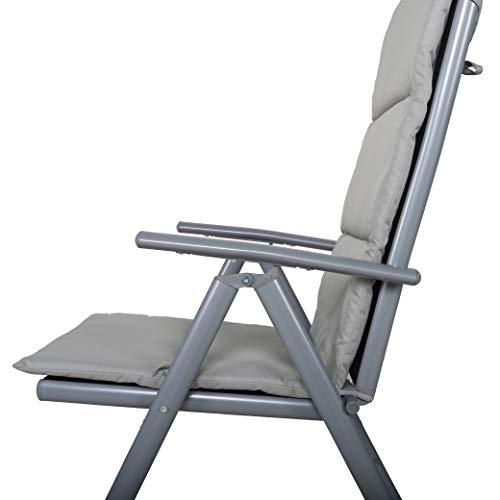 Chicreat Campingklappstühle mit Polsterung, Silber/Grau (2er-Pack) – Bild 5