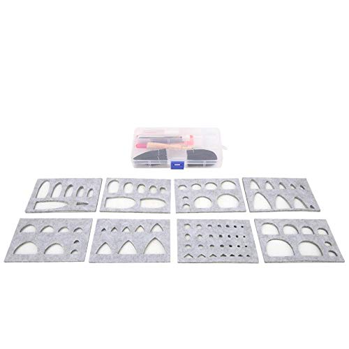 Pokerty Needle Felting Kit, DIY Non-Woven Fabric Needle Felting Template Mold Handcraft Making Tool Accessories Needle Felt Kit