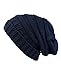 NYFASHION101 Oversized Baggy Slouchy Thick Winter Beanie Hat, Navy