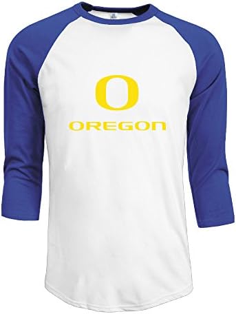 Men's Oregon Ducks Logo 3/4 Sleeve Blended T-Shirt Sport Jersey