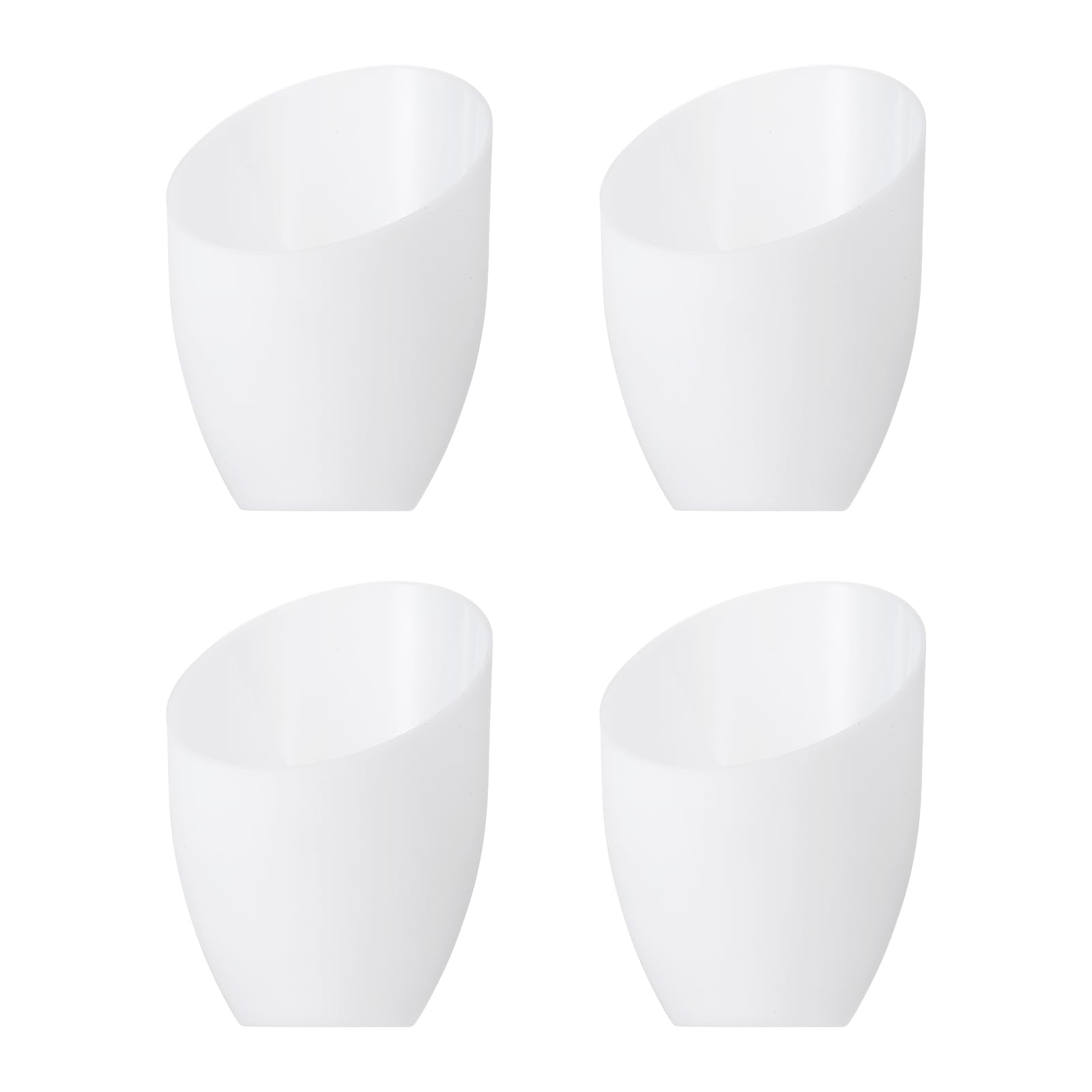 PATIKIL 5.3" High 4.3" Diameter 1.7" Fitter Plastic Lampshade, 4 Pack Plastic Lamp Shade Replacement Bulb Light Cover for LED Floor Lamp Table Lamp White