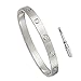 Keross Titanium Steel Love Bracelet with Screwdriver Can Wear in Shower
