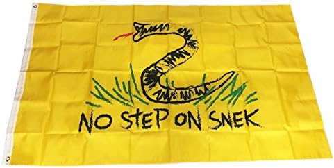 No Step On Snek Flag with Grommets,3 x 5 Feet
