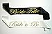 [CBC Brand] 12 Piece Bachelorette Party Sash Set: 11 x Bride Tribe in Gold Letters on Black, 1 x Bride to BE in Gold Letters on White (Party Favors for Hen Party, Bridal Shower & Wedding Decorations)