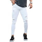 GINGTTO Mens Skinny Jeans Stretch Ripped Jeans Pants Men