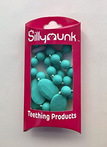 SillyMunk Silicone Teething Necklace Beaded (Teal)