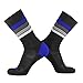 Epivive Retro Refresh Basketball Crossfit Lacrosse Socks (Black/Blue, Small)