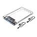 ORICO External Hard Drive Enclosure SATA III to USB3.1 Gen2 Type-C Tool-Free 2.5in HDD/SSD Enclosure Support UASP Max 4TB and Linux, Mac, Windows