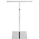 Polmart Countertop Adjustable T-Bar Display Stand for Hangbag, Wreath and Crafts, Silver